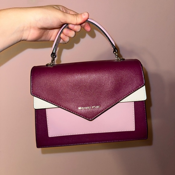 Pink color block structured Michael Kors purse 👛 - Picture 1 of 5